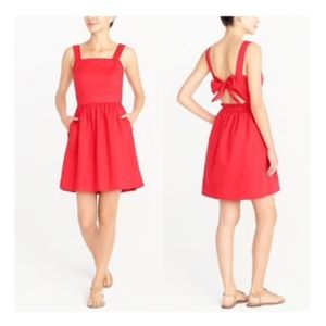 JCrew Factory Apron Bow Back Dress